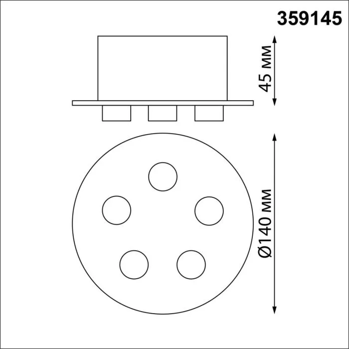 359145 NT База накладная 70-200Вт 170-265В IP20 KONST | Дом Декора