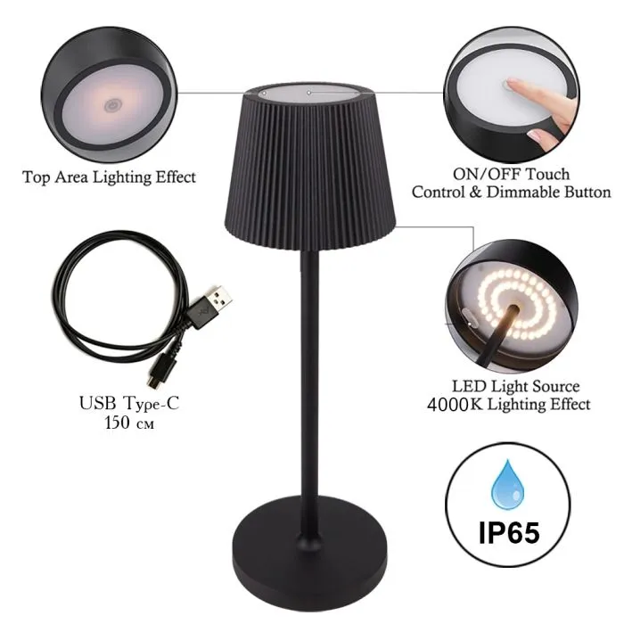 Уличный настольный светильник Arte Lamp FUYUE A1616LT-1BK | Дом Декора