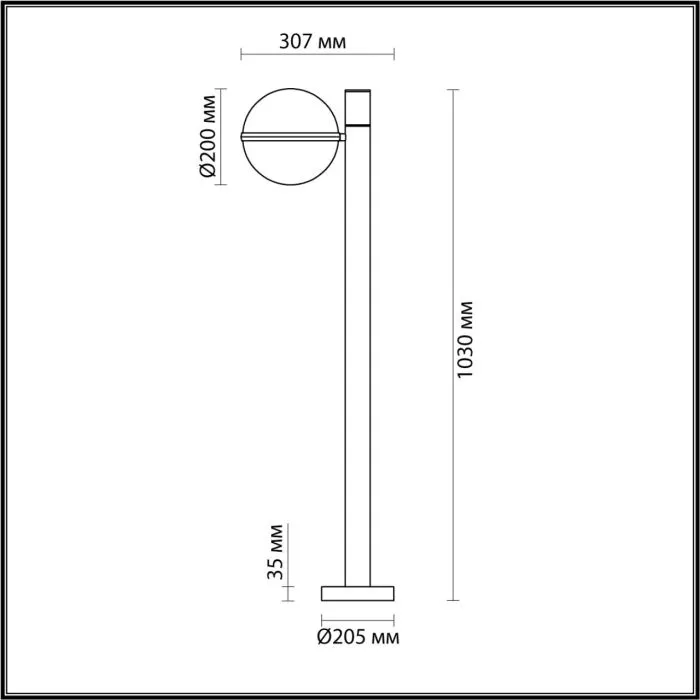 4832/1F ODL Ландшафтный светильник E27 LED 1*10Вт 220В IP44 NATURE | Дом Декора