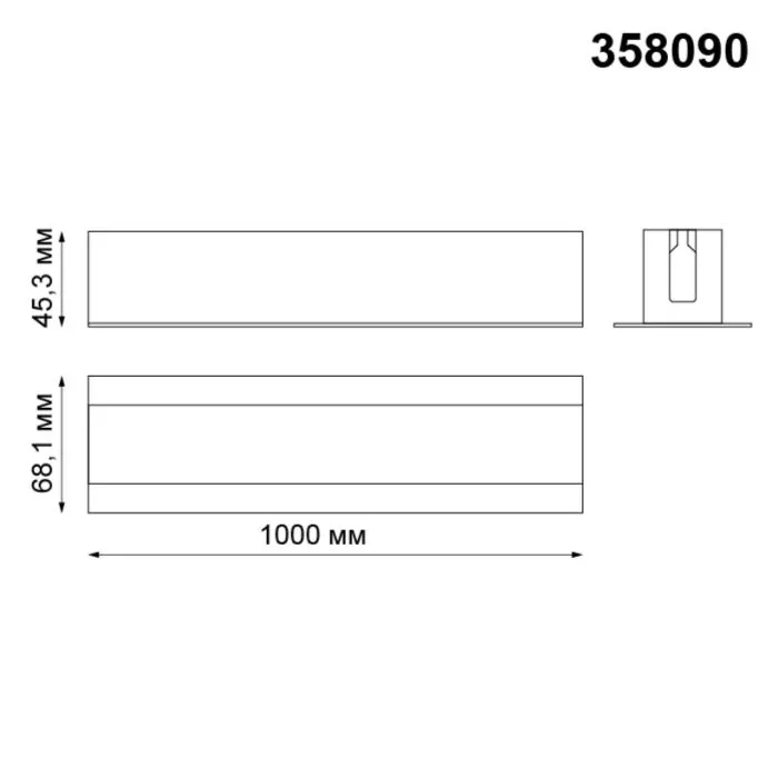 358090 NT Встраиваемый профиль IP20 PORT | Дом Декора