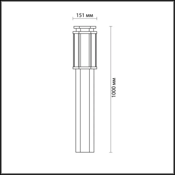 4048/1F ODL Уличный светильник 100 см E27 100Вт IP44 NATURE | Дом Декора