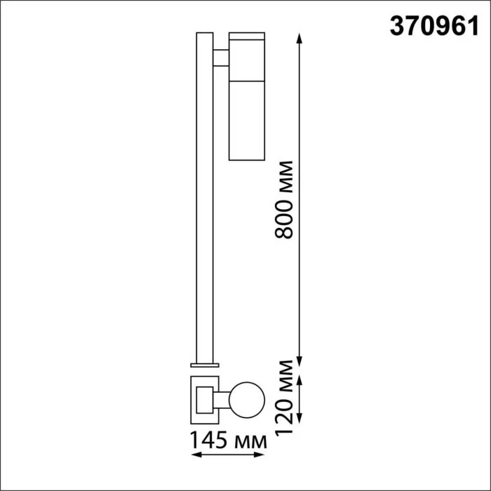 370961 NT Ландшафтный светильник E27 max 18Вт 220-240В IP54 STREET | Дом Декора