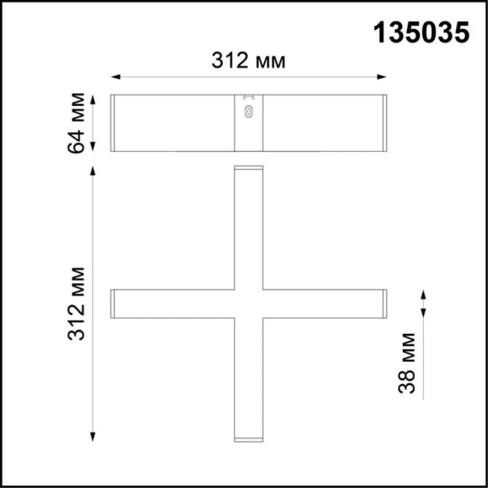 135035 NT Соединитель - Х 24В IP20 OVER | Дом Декора
