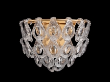 NEWPORT 5250 5253/A gold , Бра, Champagne gold Clear crystal+acrylic L28*H23*Sp15,5 сm G9 3*40W