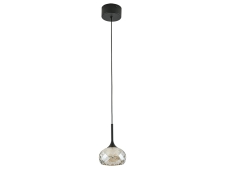 NEWPORT 7240 7241/S mat.black cognac , Подвесной светильник, Matte black Cognac crystal D10*H15/250 cm LED 1*5W 3100K
