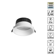 359557 NT Светильник 30Вт 3000/4000/6000К 220-240В IP44 WIR