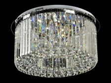 NEWPORT 8400 8400/60 PL chrome , Потолочный светильник, Chrome Clear glass D60*H25 cm G9 10*40W