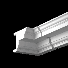 Фасадная лепнина внутренний угол 4.32.121 Европласт