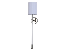 NEWPORT 3550 3555/A nickel , Бра, Nickel Shade white L12*H64*Sp15,7 cm E14 1*40W