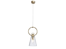 NEWPORT 4730 4731/S gold , Подвесной светильник , Gold Clear glass+clear crystal L15*H36,8/300 сm E14 1*40W + LED 1*2,5W 3000K