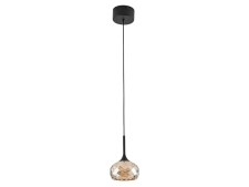NEWPORT 7240 7241/S mat.black amber , Подвесной светильник, Matte black Amber crystal D10*H15/250 cm LED 1*5W 3100K
