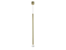 NEWPORT 8130 8131/S mat.light gold , Подвесной светильник , Matte light gold Clear crystal D5*H65/250 cm LED 5W 4000K 500Lm