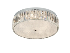 NEWPORT 8240 8246/PL chrome , Потолочный светильник, Chrome Clear glass D42,5*H12,5 cm E14 6*9W
