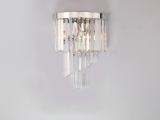 NEWPORT 31100 31103/A nickel left , Бра, Nickel Clear crystal L30*H47*Sp17 cm E14 3*40W