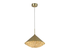 NEWPORT 8130 8132/S mat.light gold , Подвесной светильник , Matte light gold Clear crystal D20*H15,5/250 cm G9 2*40W