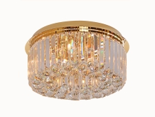 NEWPORT 8400 8400/40 PL gold , Потолочный светильник, Gold Clear glass D40*H18 cm G9 8*40W