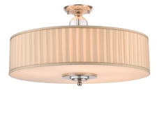 NEWPORT 3100 3109/PL , Потолочный светильник, Nickel Clear glass Shade beige D70*H43,5 см E27 9*25W