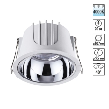 358693 NT Светильник LED 20Вт 4000К 100-265В IP20 SPOT