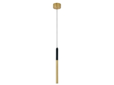 NEWPORT 15000 15110/S brass , Подвесной светильник, Brass+ black elements D2,8*H45/250 cm LED 5W 3100K 350Lm