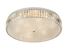 NEWPORT 8240 8249/PL chrome , Потолочный светильник, Chrome Clear glass D60*H12,5 cm E14 9*9W