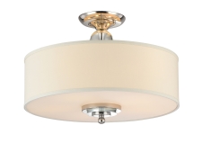 NEWPORT 31300 31309/PL , Потолочный светильник, Nickel Clear glass Shade beige D70*H43,5 cm E27 9*25W