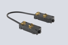 Соединитель угловой для накладного шинопровода 220V Crystal Lux CLT 0.205 04 BL