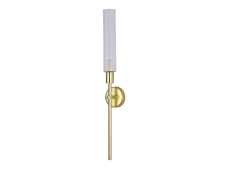 NEWPORT 7290 7291/A mat.gold , Бра, Matte gold Clear glass L8*H56*Sp7 cm G9 1*25W