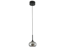 NEWPORT 7240 7241/S mat.black smokey , Подвесной светильник, Matte black Smokey crystal D10*H15/250 cm LED 1*5W 3100K